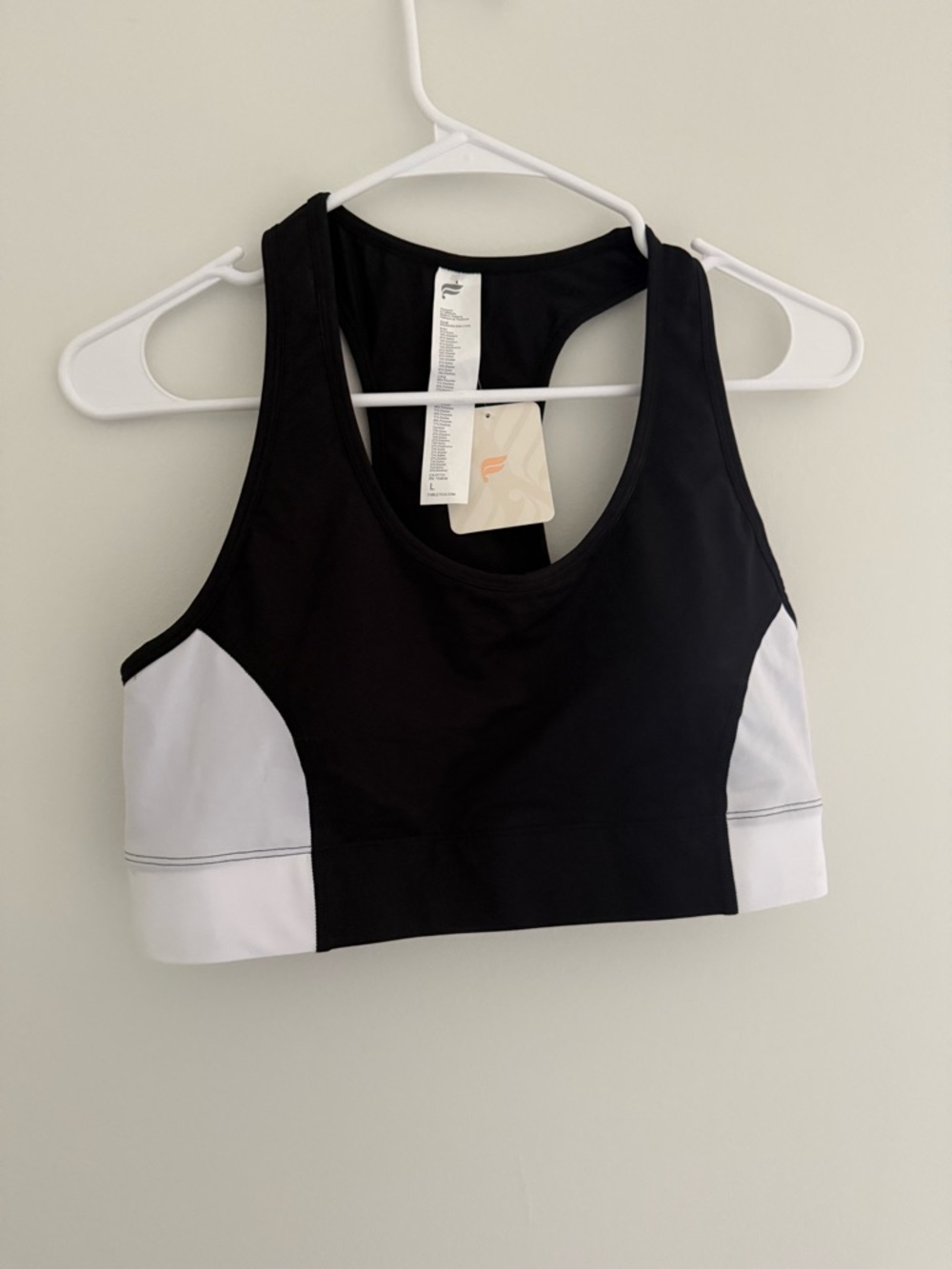 Fabletics Black and White Impact  Sports Bra